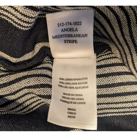 Rails Angela Mediterranean Striped Jumpsuit‎ Linen Blend Navy Blue White Small - Picture 6 of 8